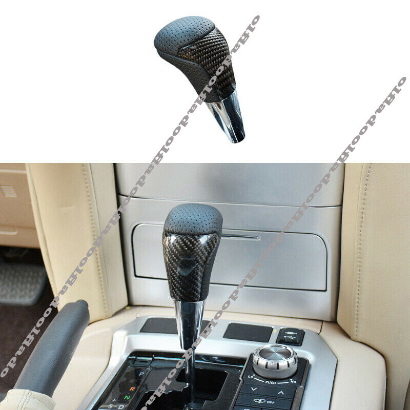 Carbon Fiber Gear Shift Knob Shifter Lever for Toyota for Land Cruiser LC200 2016-21