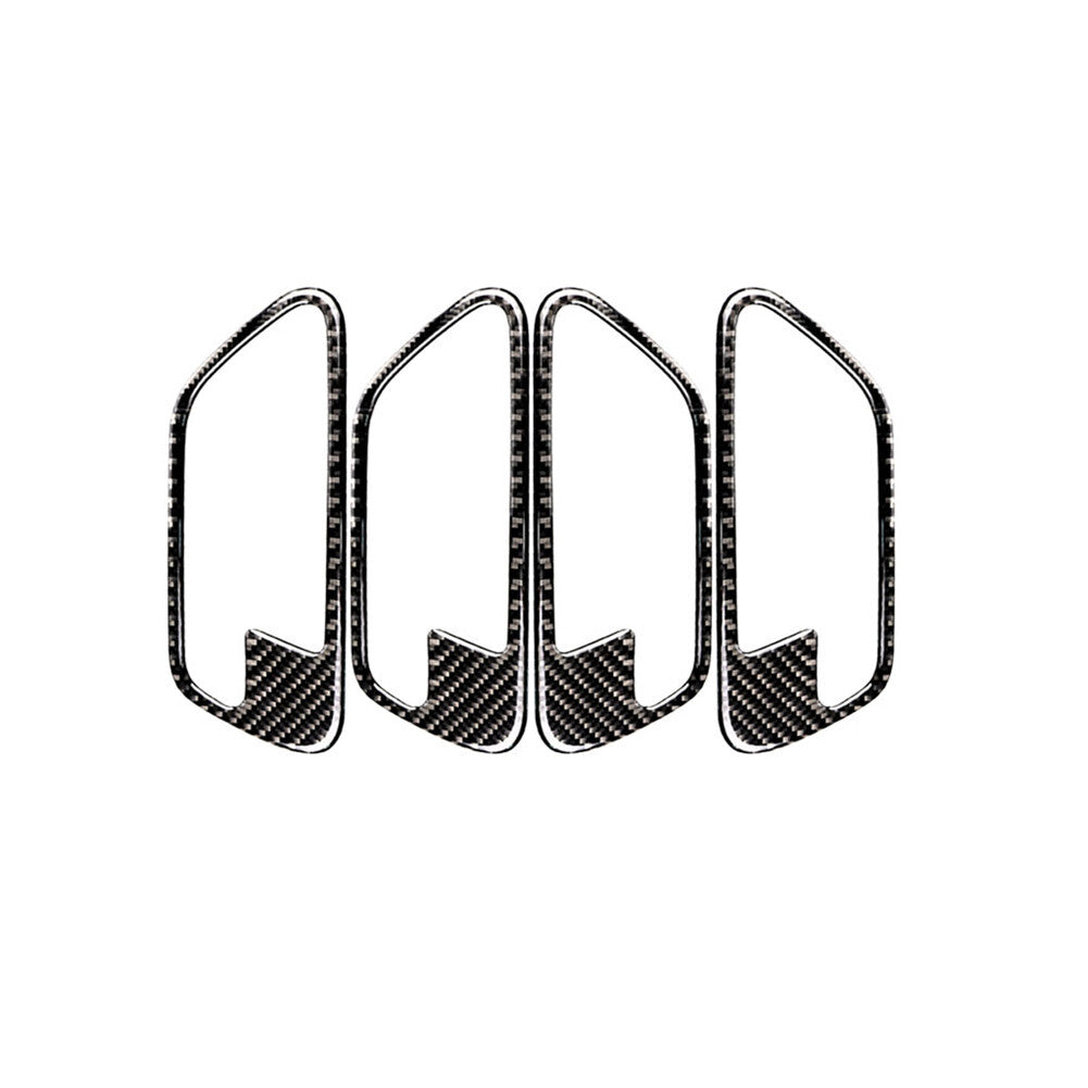 Carbon fiber interior door handle trim for BMW 3 Series F30 2013-2018