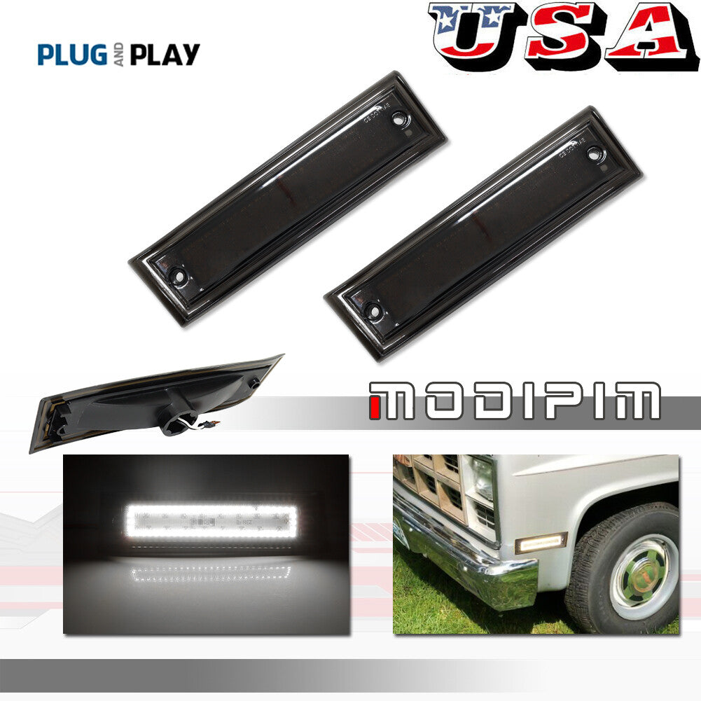 All-white LED side marker lights for Chevrolet Blazer for GMC Jimmy C/K Suburban pickups