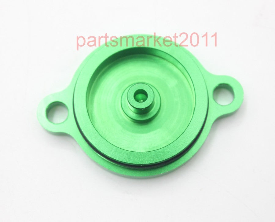 Green CNC Oil Filter Cover Cap for Kawasaki KXF250 KX250F 2005-2016 Bike Enduro