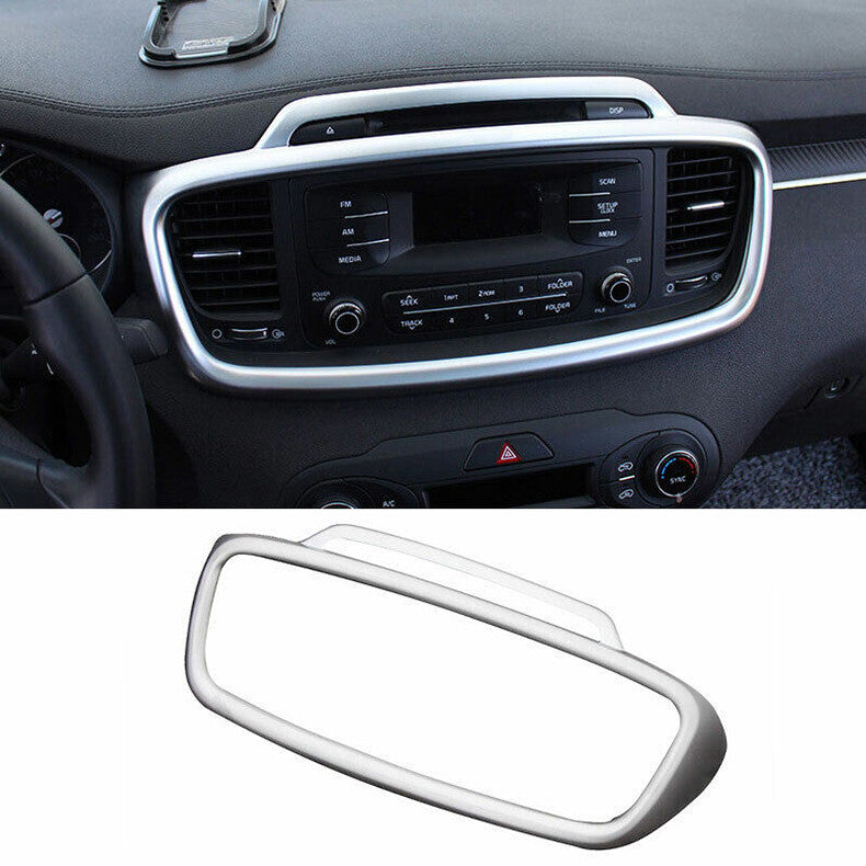 for Kia Sorento 2016-2020 Silver Central Console Navigation GPS Panel Trim Cover