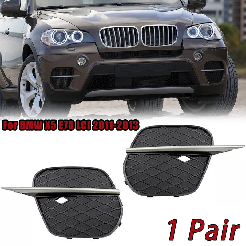 LHRH Fog Light Frame Fog Light Cover Grille for BMW X5 E70 LCI 2011-2013