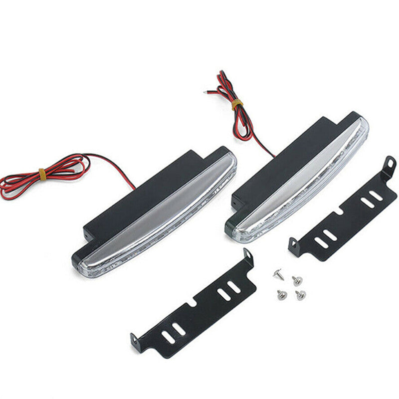 2Pcs Waterproof Universal DC 12V 8LED Car Fog Lamp Daytime Driving Running Light