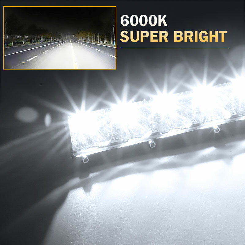 7inch 50W Single Row Slim LED Work Light Bar Spot Driving Off Road SUV Truck 4WD