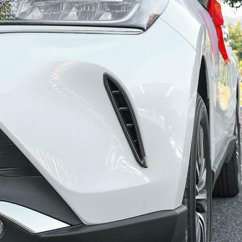 2P Carbon ABS Front Bumper Air Vent Inlet Cover Trims for Toyota Venza 2021-2023