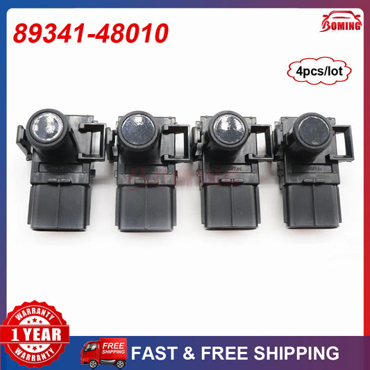 4-pack of new black PDC parking sensors 89341-48010 for Lexus GX460 RX350 and for Toyota for Sienna