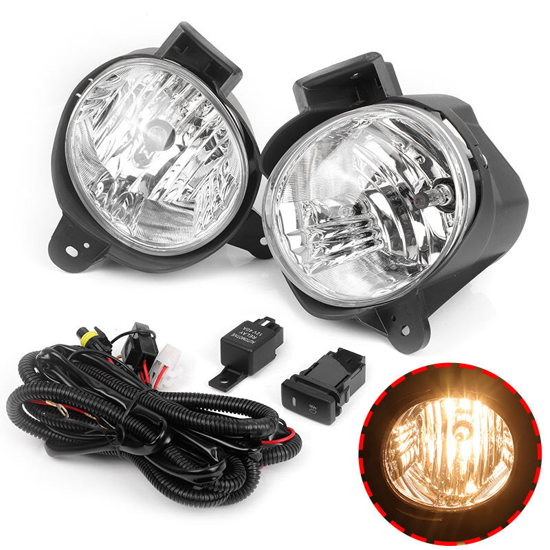 Front Bumper Fog Light Lamp Kit W/ Wiring Switch for TOYOTA HILUX VIGO 2012-2015
