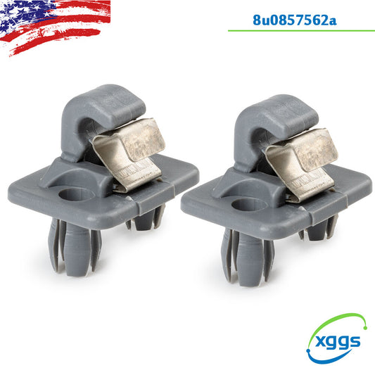 2X Gray Sun Visor Bracket Hook Clip Hanger for Audi A3 for A4 S4 for A5 S5 Q5 8U0857562A