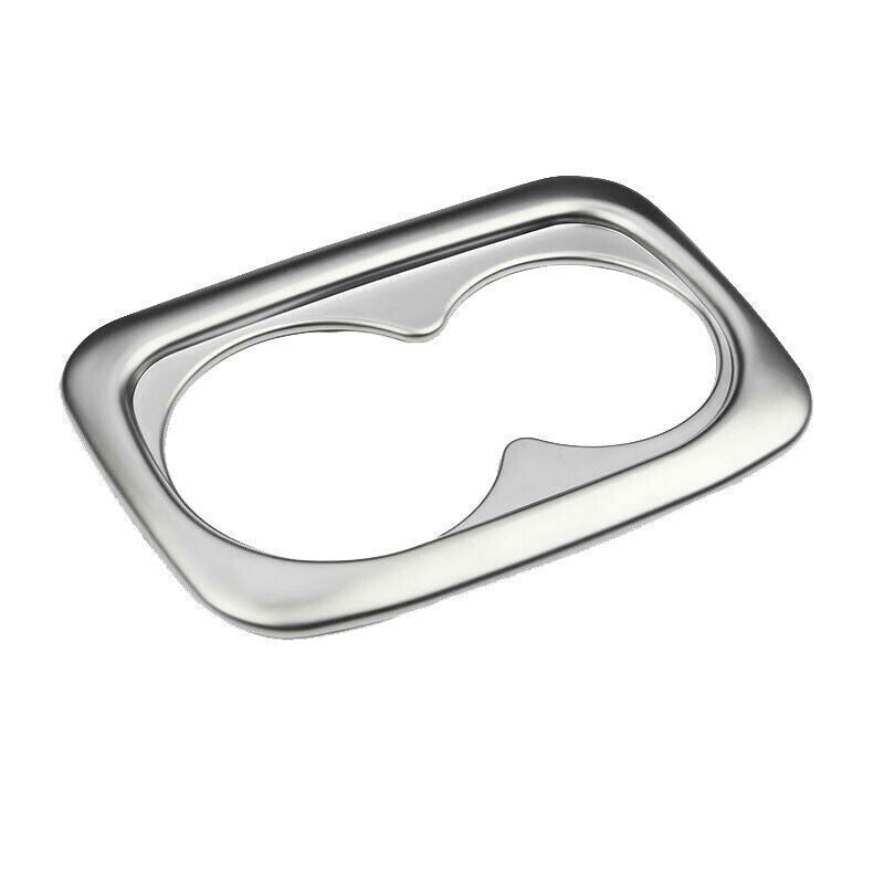 Rear Water Cup Holder Panel Trim 1 for Honda for Civic 10th 2016-2021 Silver Matte