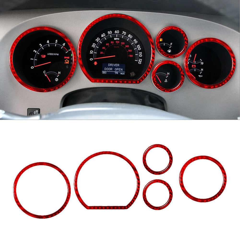 27Pcs Red Carbon Fiber Interior Full Kit Cover Trim for Toyota Tundra 2007-2013