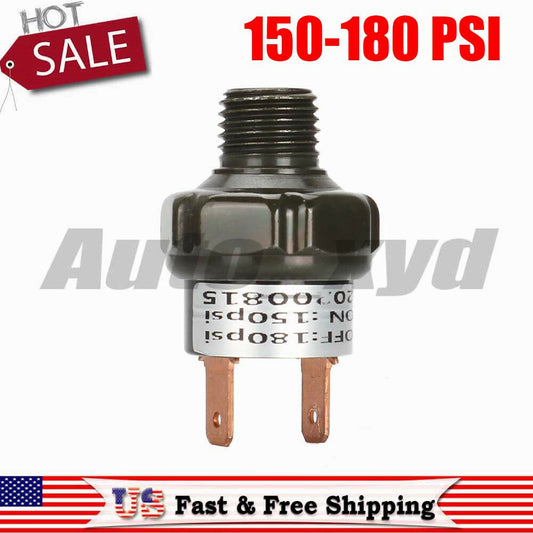 1pc 1/4 NPT 12V 150-180 PSI Air Pressure Control Switch Valve For Horn Tank XYD
