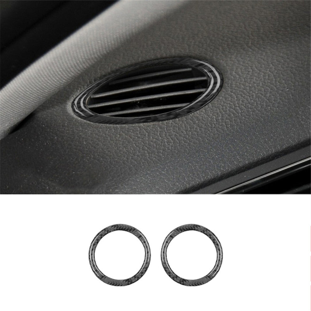 Carbon Fiber Dashboard Air Vent Cover Trim for Volkswagen for Jetta Sedan 2011-2014