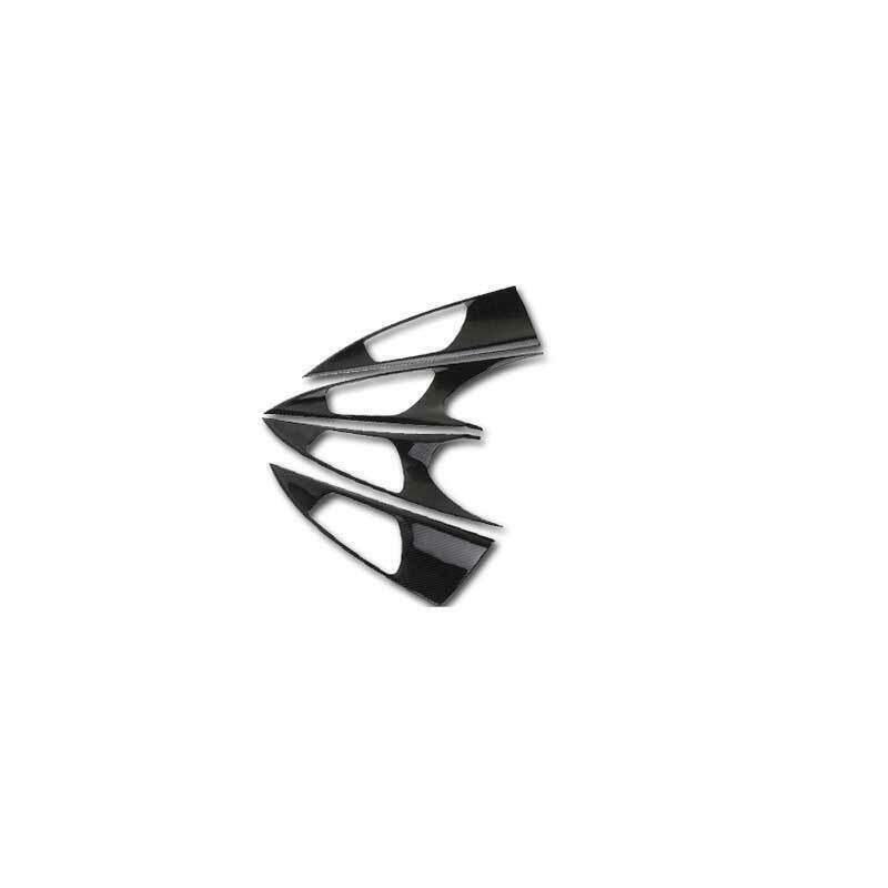 Interior Door Handle Cover Trim 4 for Honda for Civic 2016-2021 Steel Carbon Fiber