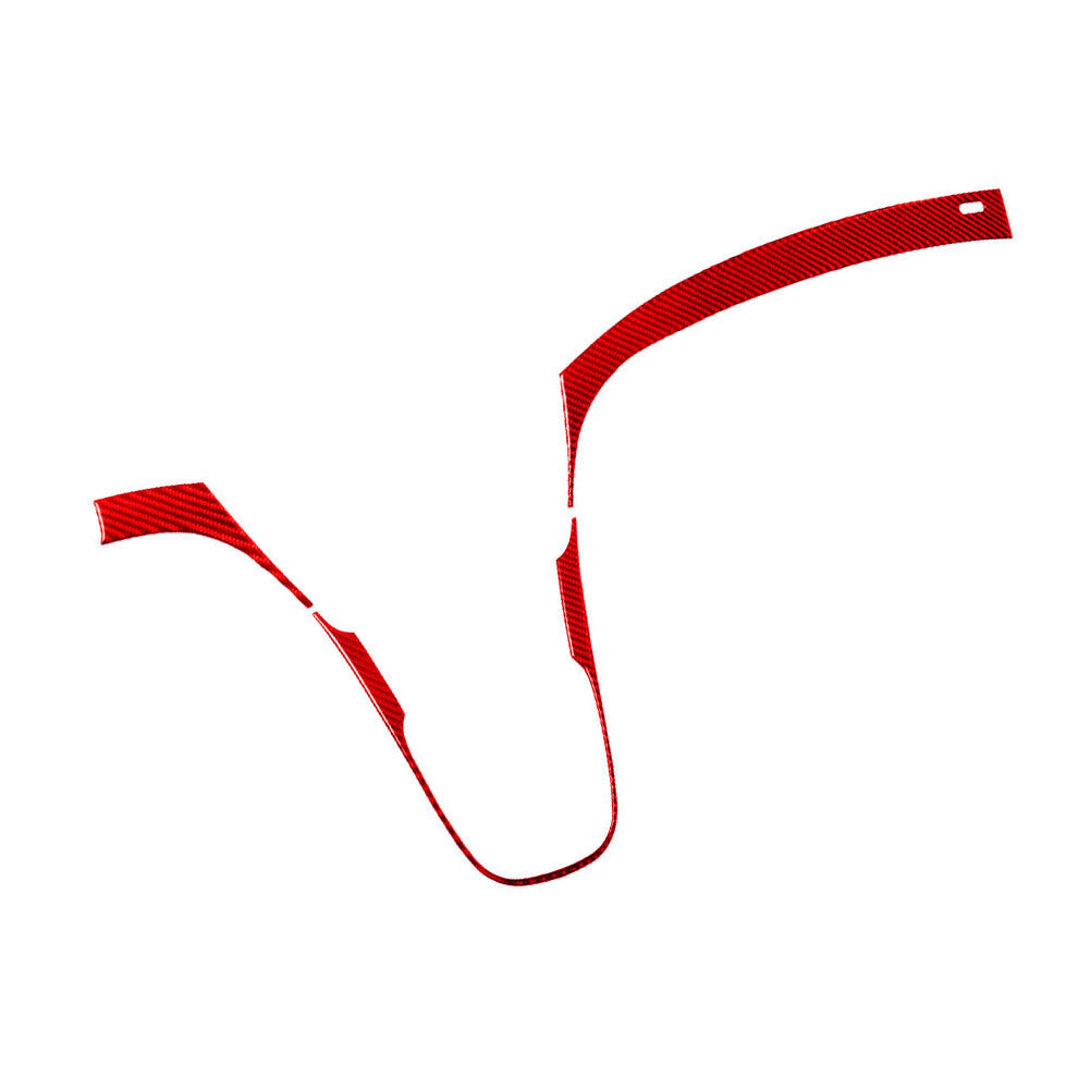 3Pcs Red Carbon Fiber Climate Control Panel Trim Cover for Chevrolet Sonic 12-16