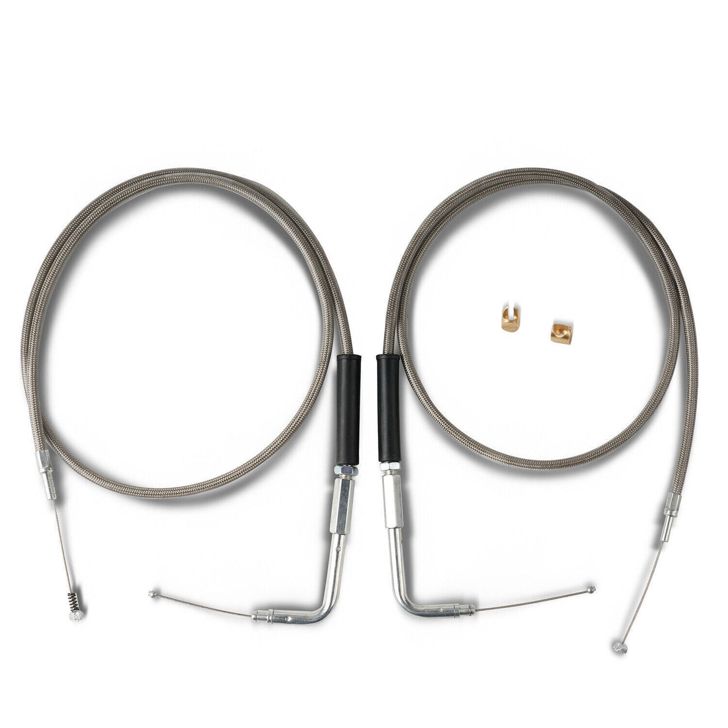 Stainless Steel Throttle  Idle Cable Set fits for Harley Davidson 42 KY