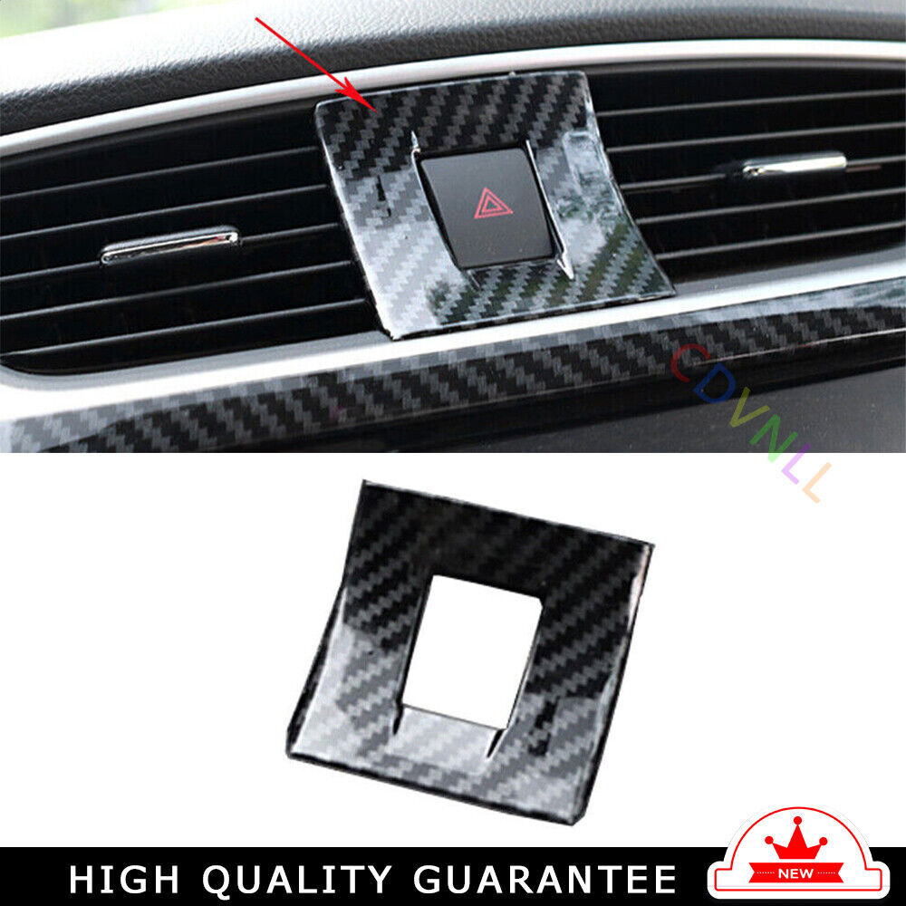 Mergency Light Switch Control Trim Fit for Nissan Sentra 2013-2019 Carbon Fiber