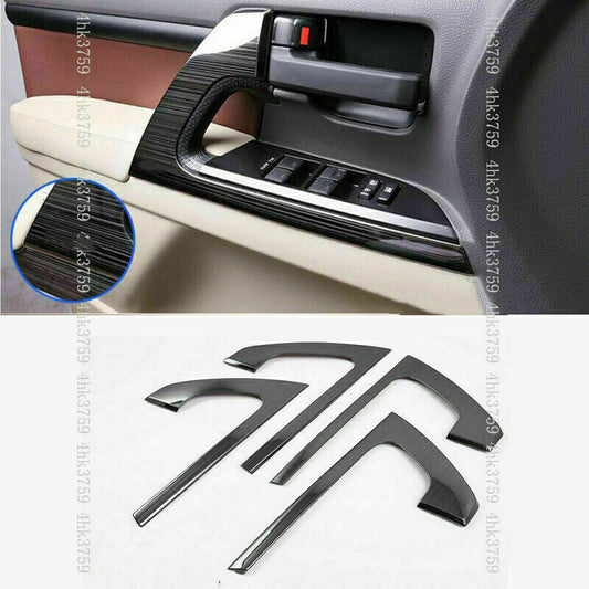 for Toyota for Land Cruiser LC200 2016-2021 Black Inner Door Handle Decor Trim Strip