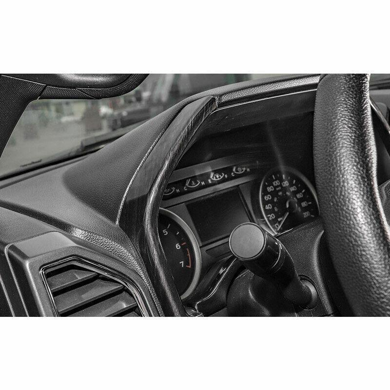 for Ford F150 F-150 2015-2020 Black Wood Grain ABS Dashboard Panel Frame Cover A