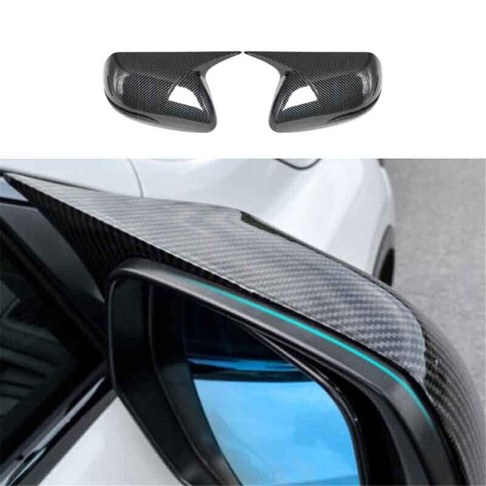 PAIR Carbon Fiber Look Rear View Side Mirror Cover Cap for Honda for Civic 2012-2015