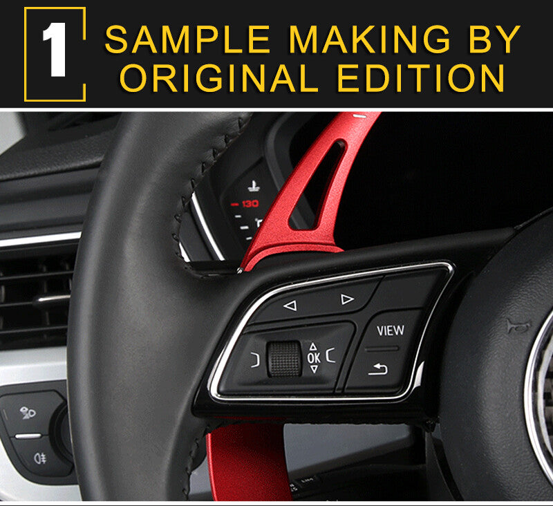 Red Paddle Shift Extenders Steering Wheel Gear Shifters for Audi A3/A4/A5/A6/Q7