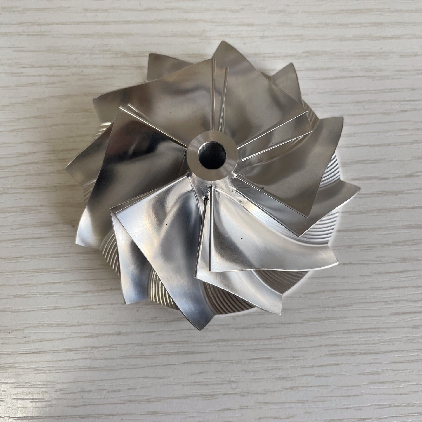 K27 57.64/83.60 mm 6+6 blade turbine milling/aluminum 2618/billet compressor wheel
