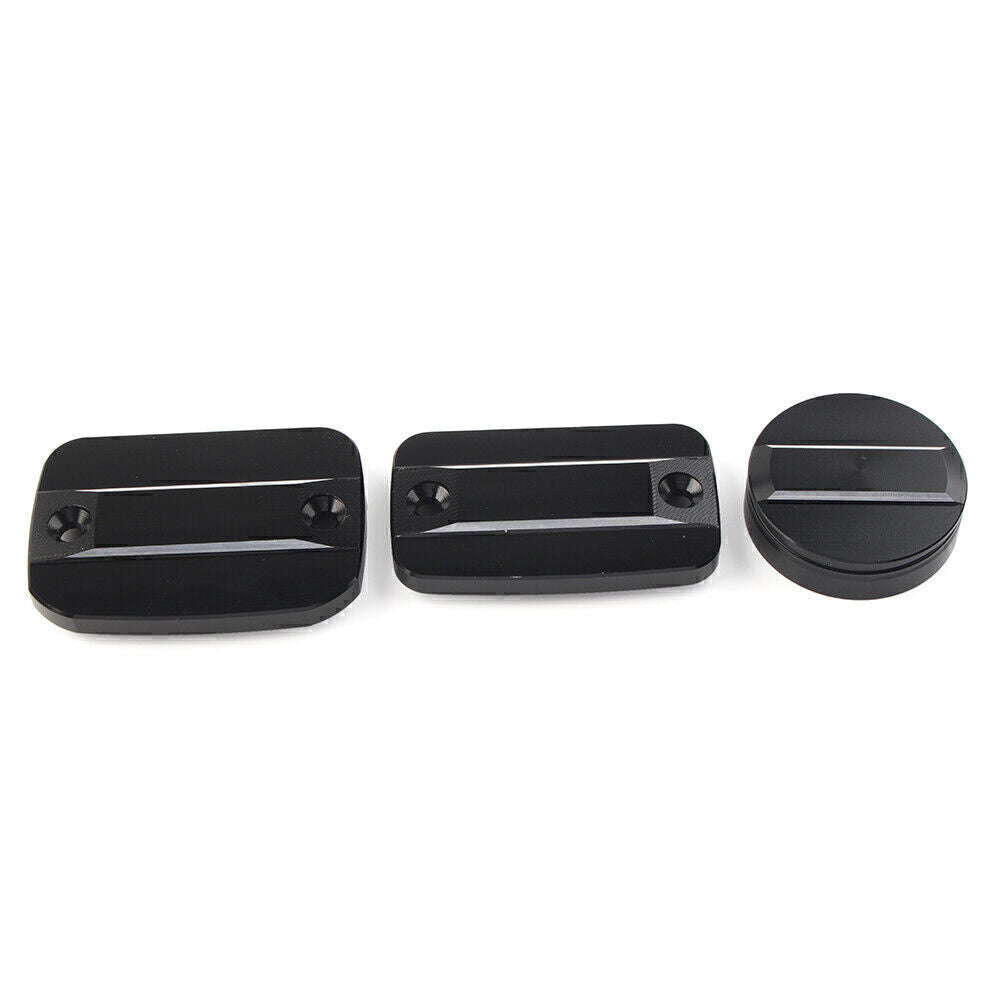 for DUCATI Scrambler 1100 18-22 Black Front Rear Brake Reservoir Fluid Cover Cap