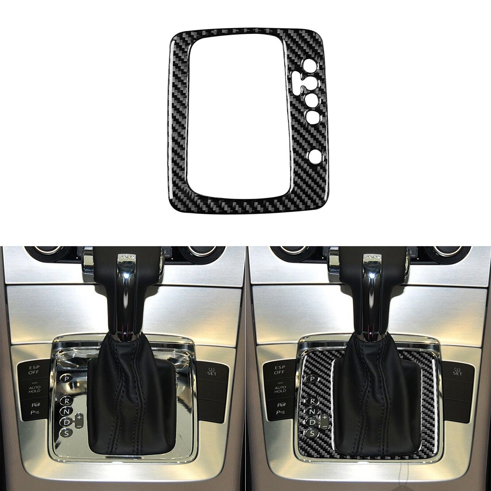 Real Carbon Fiber Automatic Control Panel Cover Trim for VW for Passat B6 06-11