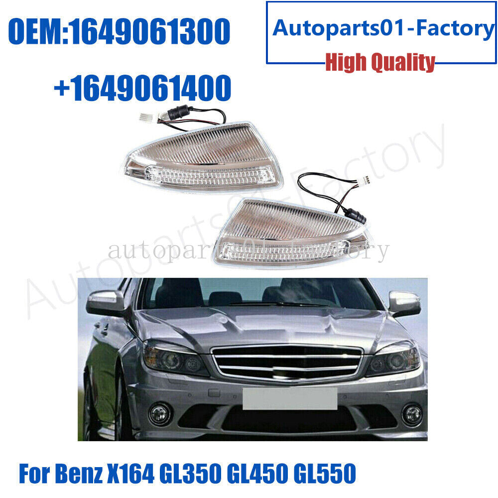1Pair LR Door Mirror Turn Signal Lamps for Mercedes-Benz X164 GL350 GL450 GL550