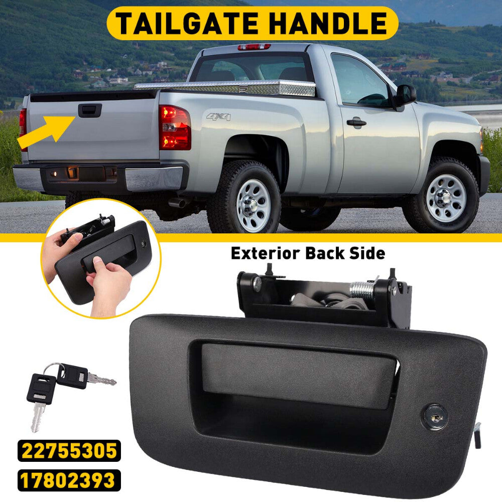 New tailgate handle with bezel and lock kit for 2007-2013 for Chevrolet Silverado for GMC for Sierra