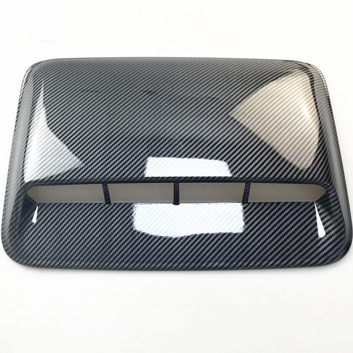 Carbon Fiber Look Car Hood Scoop Vent Air Flow Intake Bonnet Decor Cover Trims