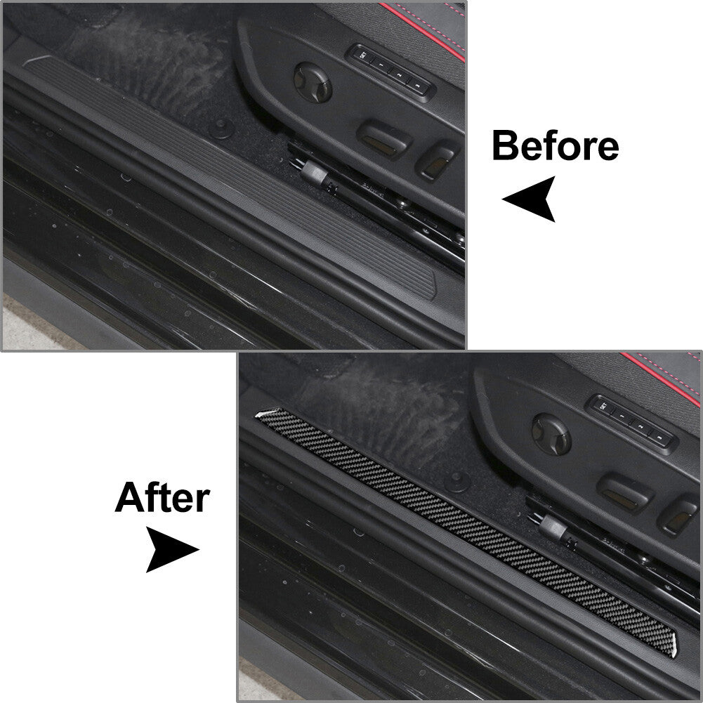 Door Sill Scuff Cover Scratch Protector Cover Trim for VW for Golf 8 MK8 2021-2023
