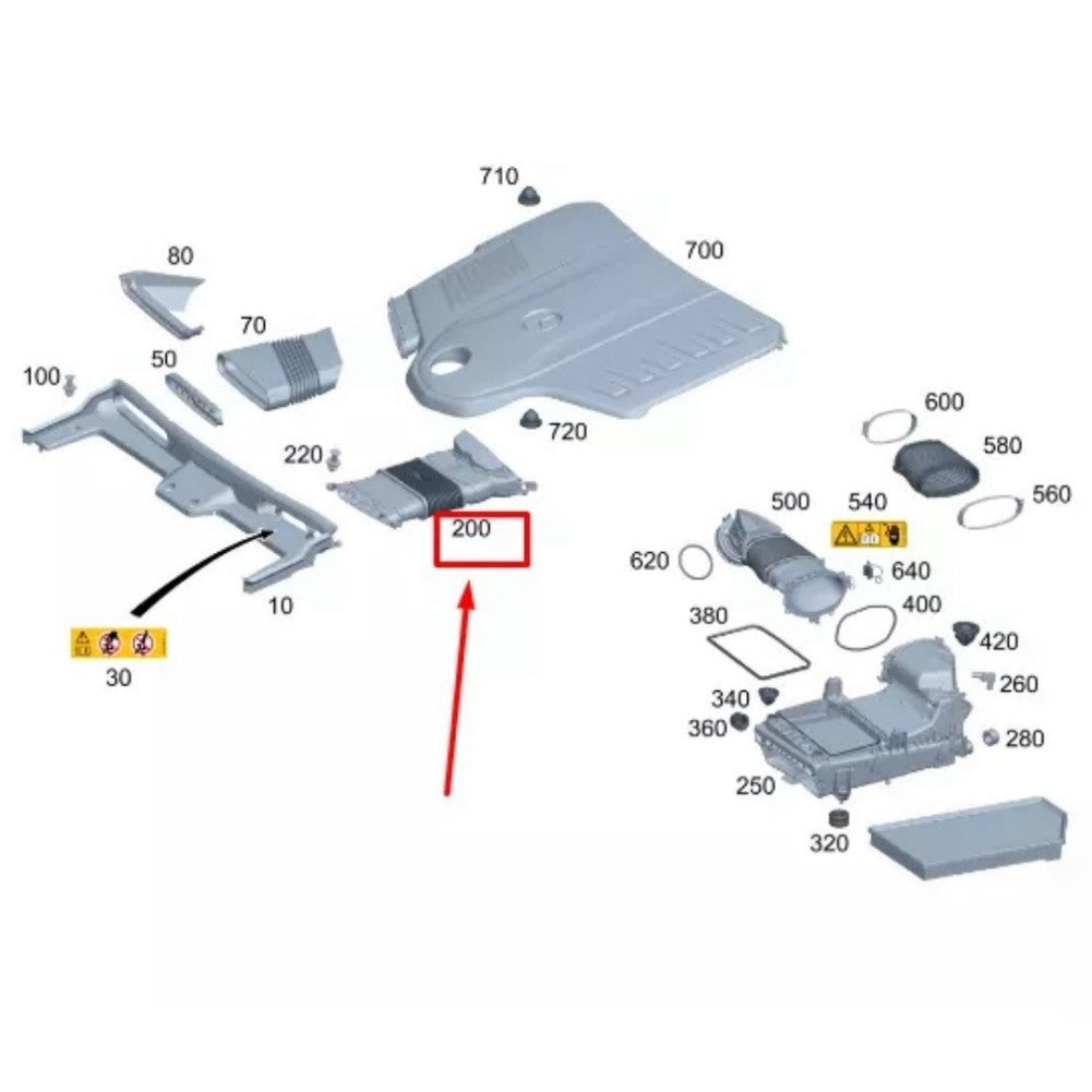 Engine Raw Air Line for Mercedes-Benz S W223 2020-2022