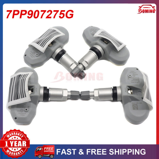 New Set of 4 Tire Pressure Sensor TPMS 7PP907275G for Porsche for Audi for VW 315MHz