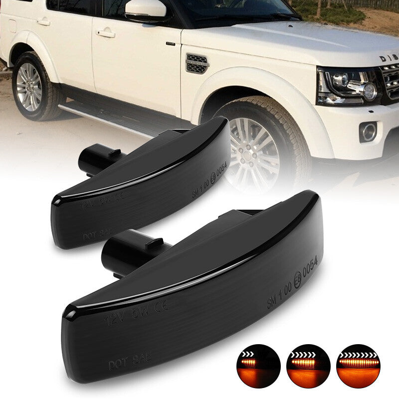 Amber LED Turn Signal Side Marker Lights Fit For 2005-2016 for Land Rover LR3 LR4