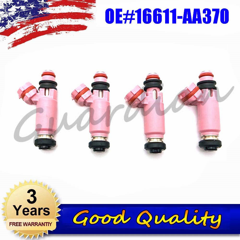 4-pack of fuel injectors 16611-AA370, new, compatible with for Subaru Forester Impreza, legal and .