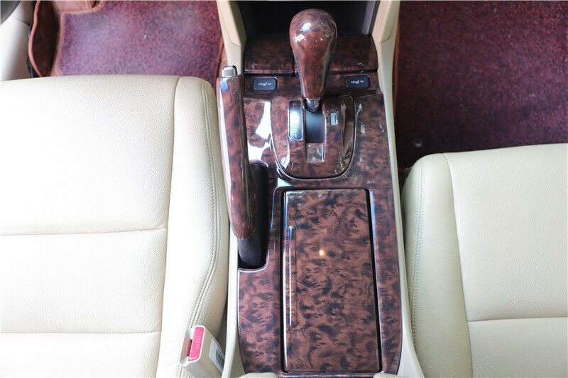 Wood Grain Look Gear Shift Panel Cover Trim Stickers for Honda Accord 2008-2012