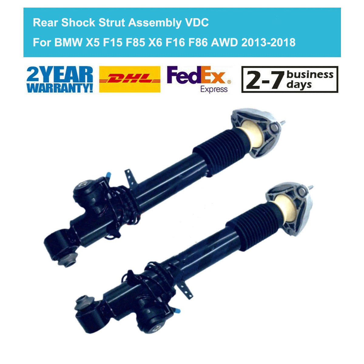 for BMW X5 F15 F85 X6 F16 F86 2014-2019 2PCS Rear Shock Struts Assembly EDC