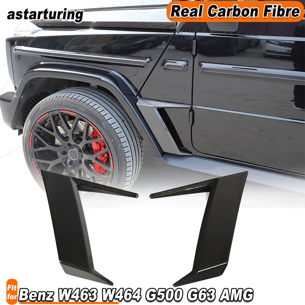 for Benz G Wagon W463 W464 G500 G63 Real CARBON Side Fender Vent Splitters