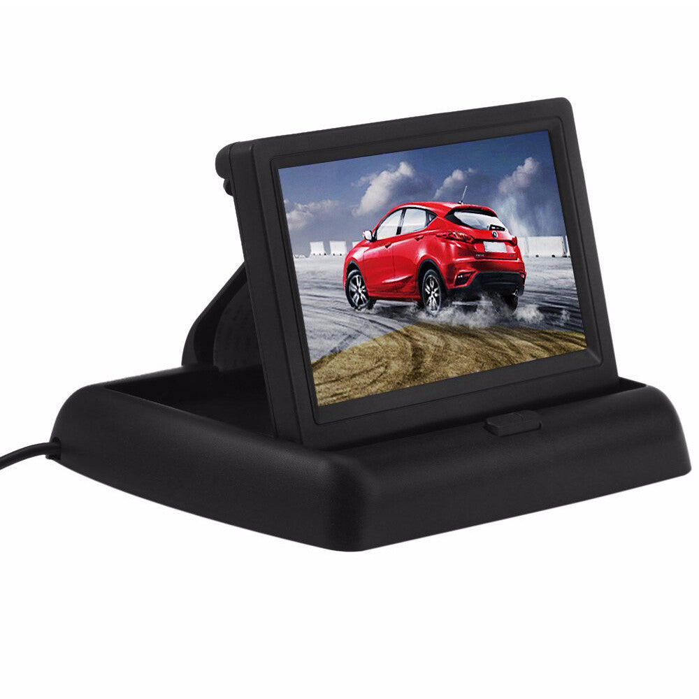Car Reverse Rearview 4.3 Foldable Digital LCD Color Monitor Video Screen