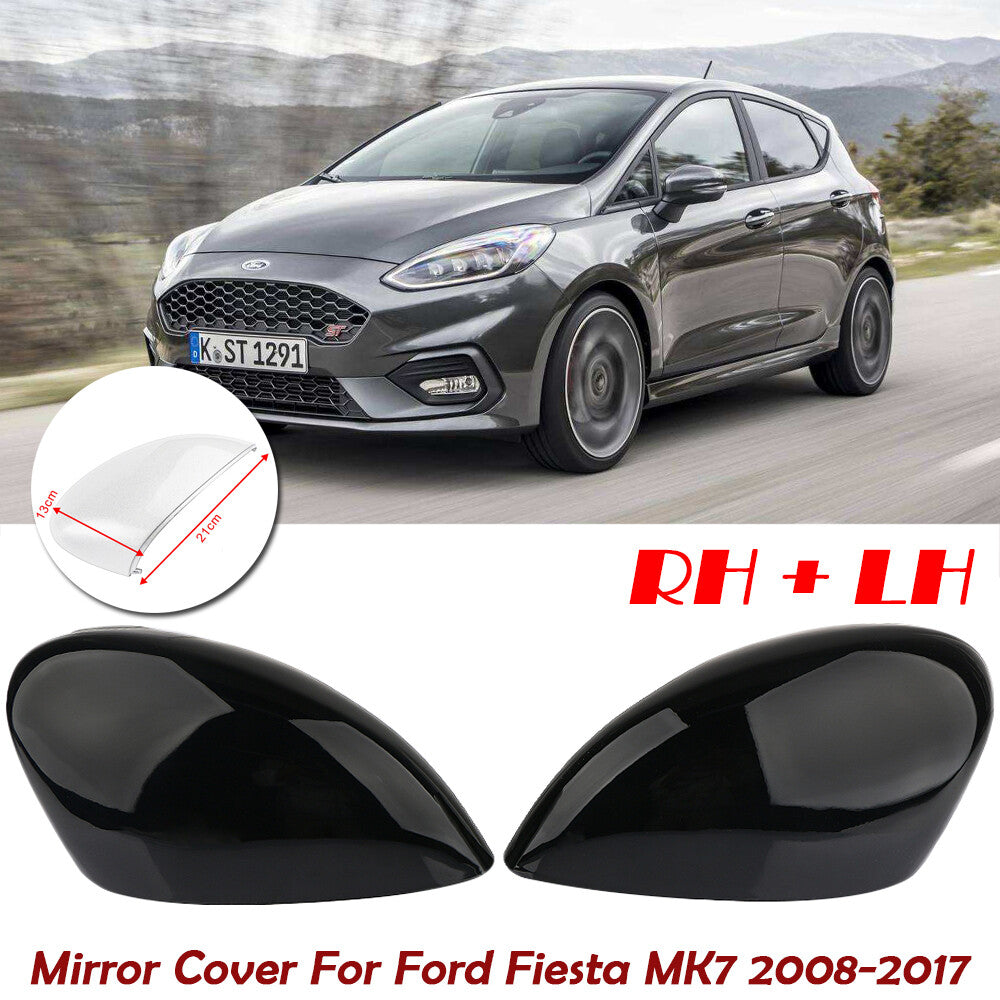 Rearview mirror flap caps are suitable for 08-17 for Ford Fiesta MK7 Gloss Black Left + Right