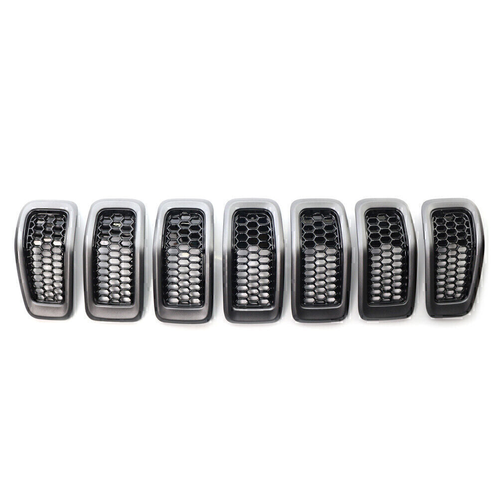 For 2014-2018 2015 for Jeep Cherokee Honeycomb Front Grille Inserts Grill Cover Trim
