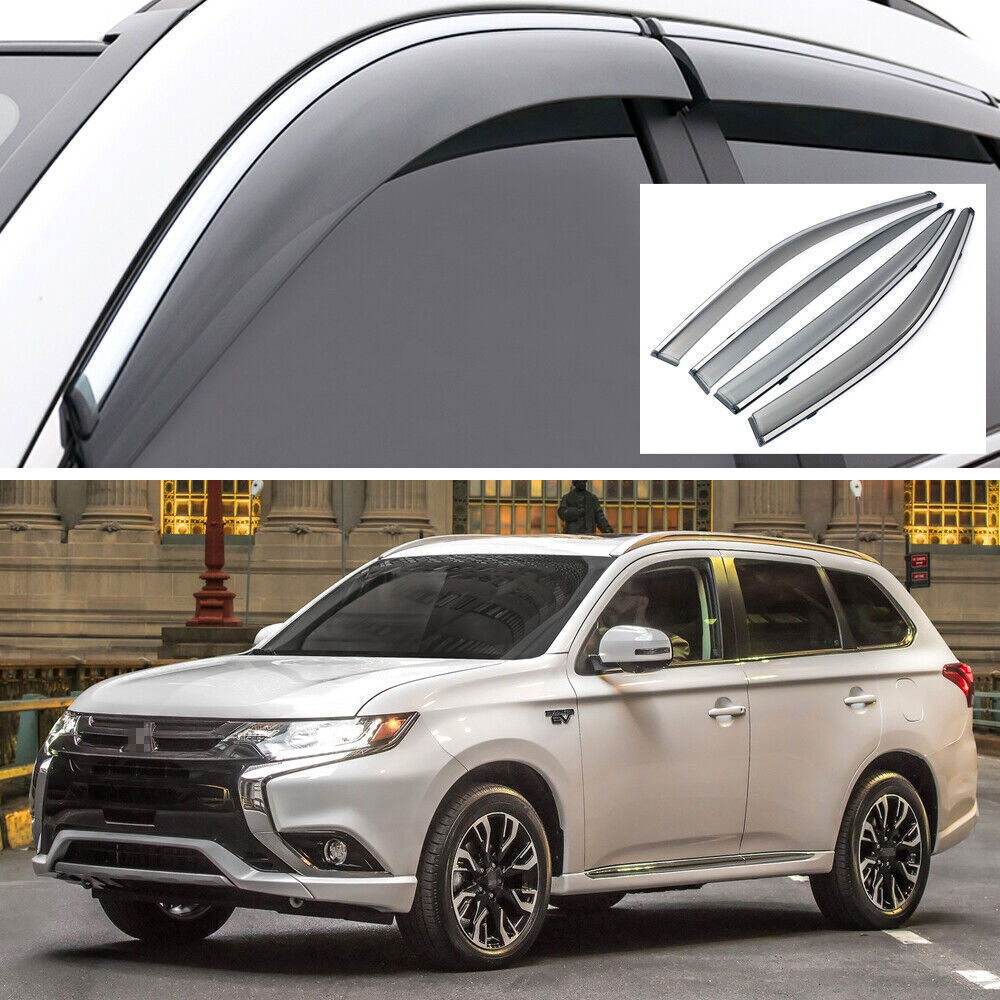 4X Window Deflector Visors Rain Guard Vent Shade for Mitsubishi Outlander 14-20