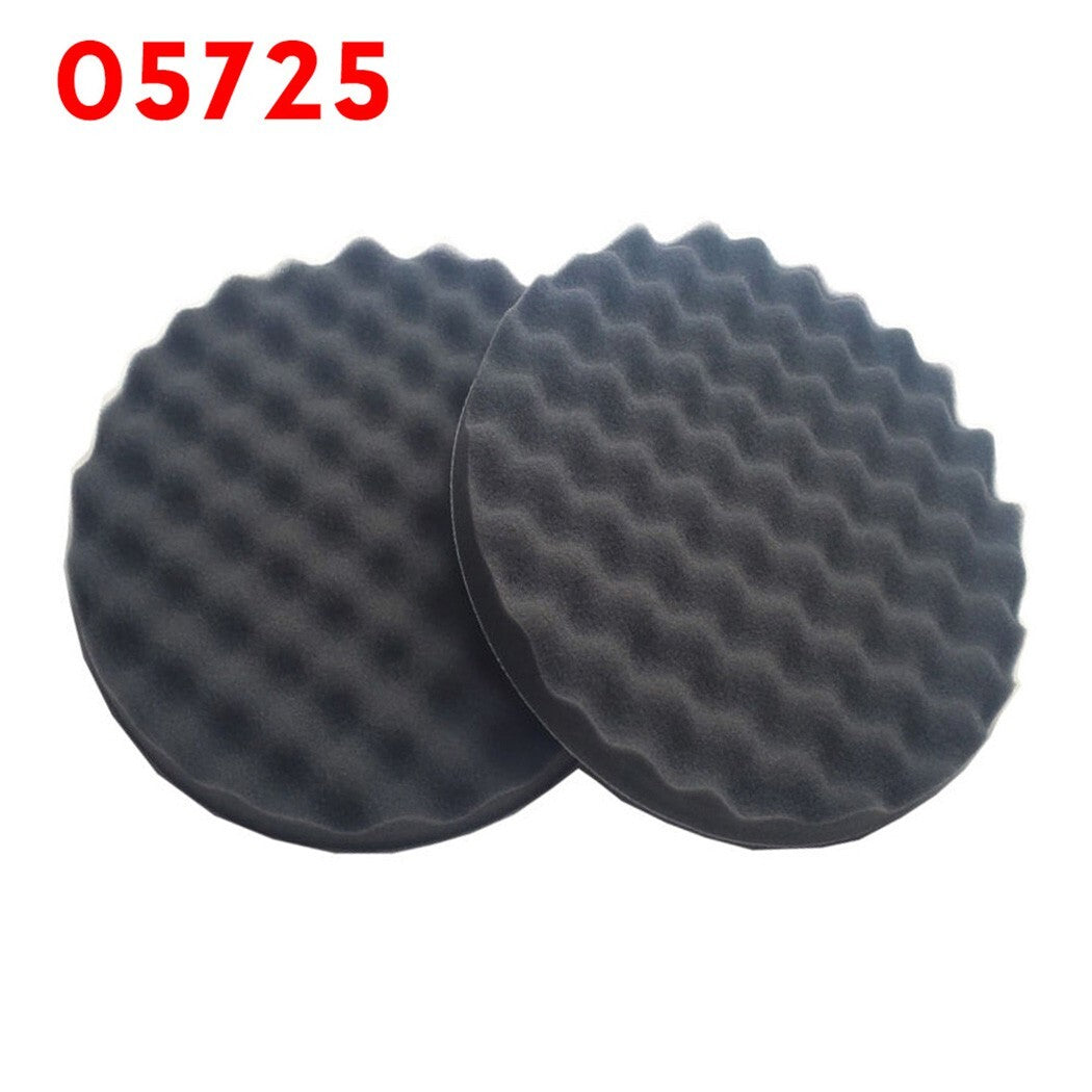 2Pcs/Set 05725 8 Inch Round Single-Sided Foam Polishing Pad Tool Kit Black