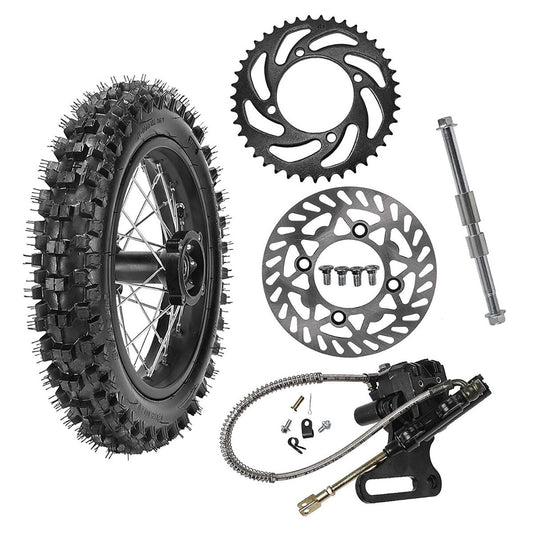 12-inch rear wheel, 80/100-12 tire + rim dirt pit bicycle SSR 110cc 125cc CRF70 CRF50