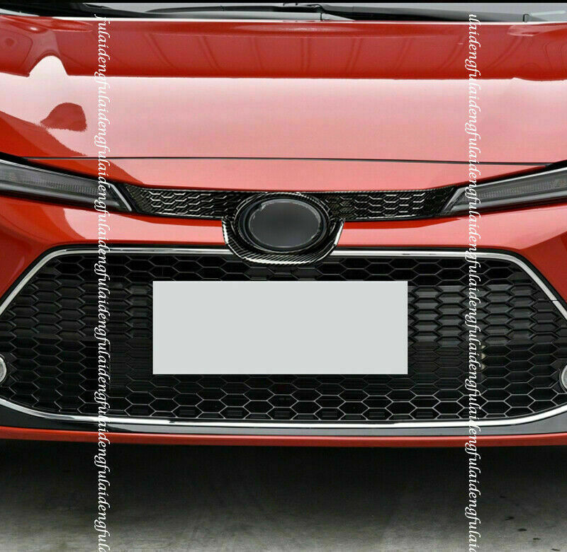 for Toyota for Corolla Sedan 2019-2023 Carbon Fiber ABS Front Grille Grid Cover Trim