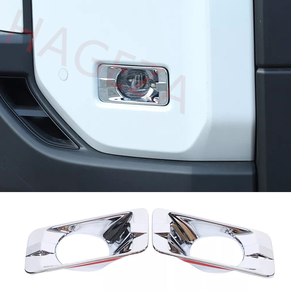 Chrome ABS Front Fog Light Lamp Trim For Toyot@ for Land Cruiser Prado LC250 2024-25