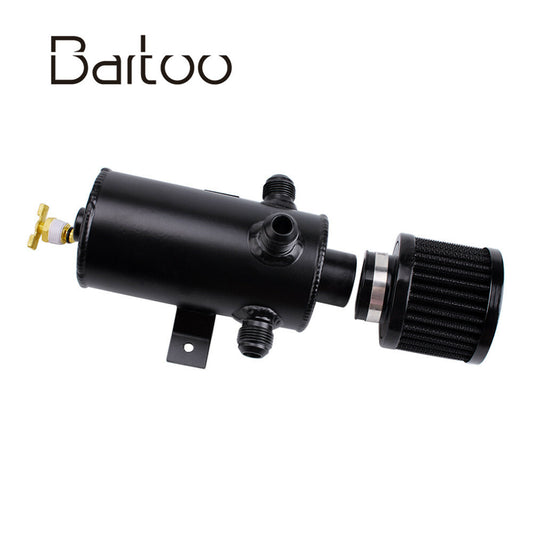 Oil Catch Tank Can Aluminum 3-AN10 Port Baffled Breather Filter 750ml Reservoir
