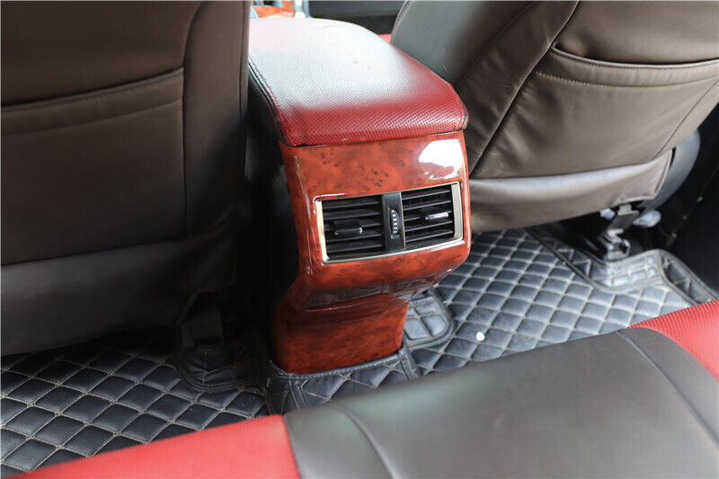 Rear Air Outlet Vent Frame Trim Decoration 2 Fit for Lexus NX 15-20 Brown Wood