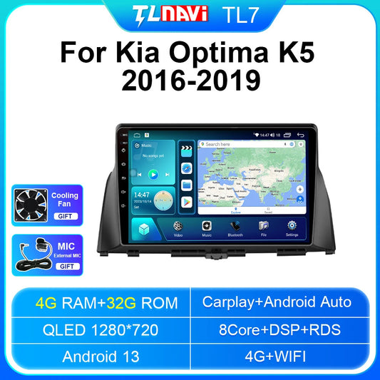 Android Car Radio for KIA Optima for K5 2016-2019 GPS Stereo Video DVD Player Screen