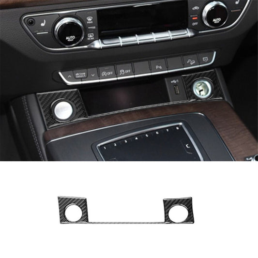 Carbon Fiber Engine Start Button Panel Sticker Trim for Audi Q5 SQ5 2018-2021
